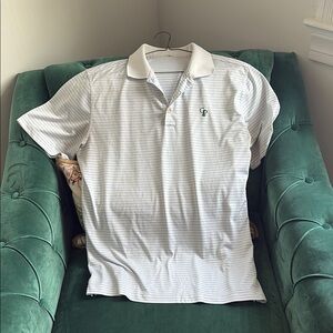 Calais Pines - Nike White and Gray Polo Shirt Textured Design